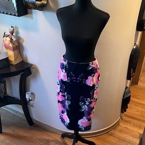 Womens INC M Multi-Colored Polyester and Spandex Skirt